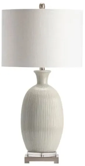 Crestview Collection Carrefour Glazed Grey Table Lamp