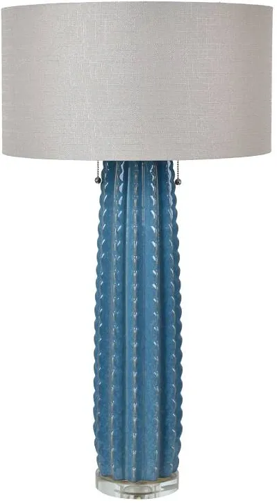 Crestview Collection Baltic Beige/Blue Table Lamp