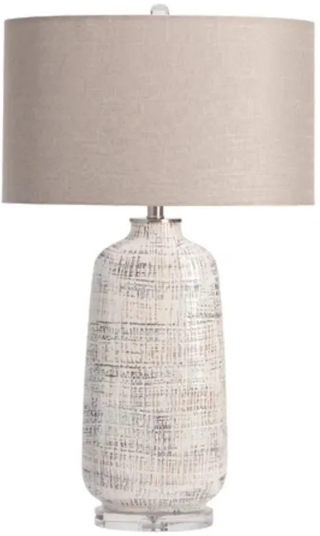 Crestview Collection Sanderson Beige/White Table Lamp