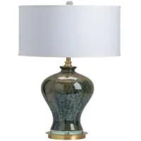 Crestview Collection Draper Urn Gold/Green Table Lamp