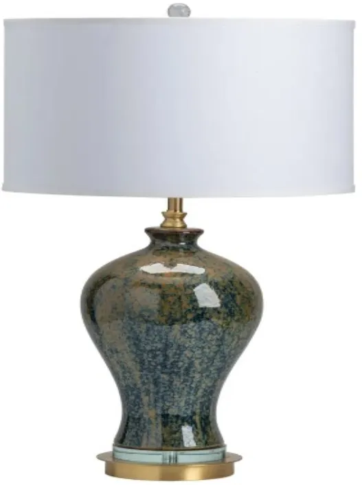 Crestview Collection Draper Urn Gold/Green Table Lamp