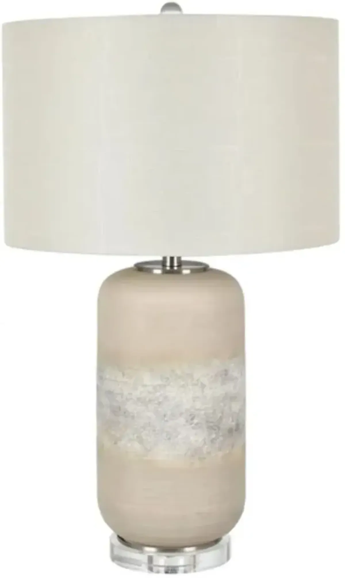 Crestview Collection Sloane Crystal Cream/Sand Stone/White Table Lamp