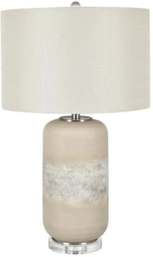 Crestview Collection Sloane Crystal Cream/Sand Stone/White Table Lamp