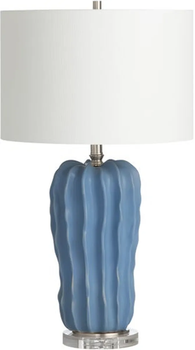 Crestview Collection Dora Blue Stone Table Lamp
