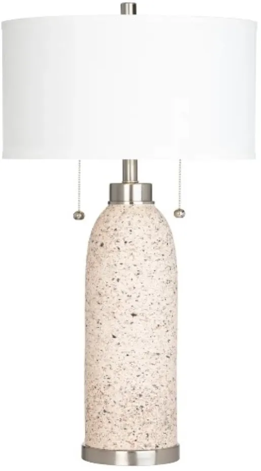 Crestview Collection Tristan Beige Twin Pull Chain Table Lamp