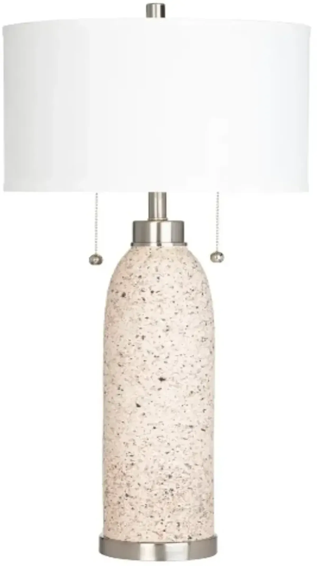 Crestview Collection Tristan Beige Twin Pull Chain Table Lamp