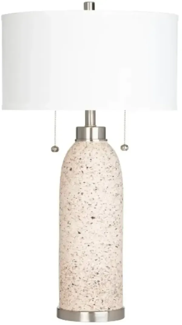 Crestview Collection Tristan Beige Twin Pull Chain Table Lamp