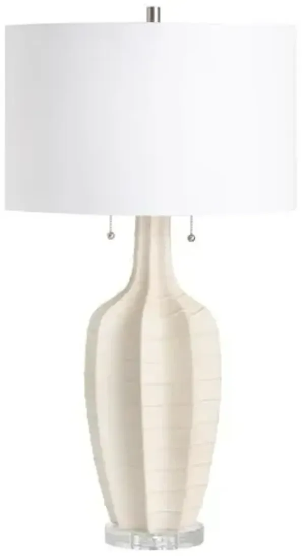 Crestview Collection Hanley Beige Bottle Twin Table Lamp