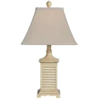 Crestview Collection Seaside Gray Washed White Accent Lamp