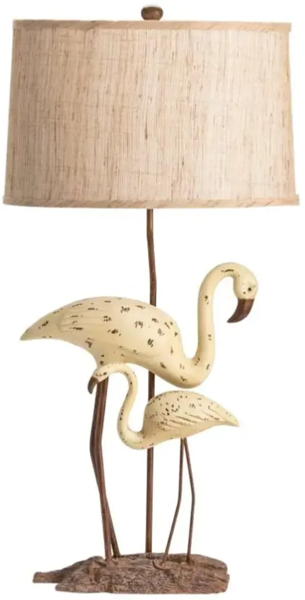 Crestview Collection Shoreline Distressed White & Grey Accent Lamp