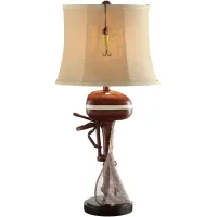 Crestview Collection Motor Boating Red & Antique White Table Lamp