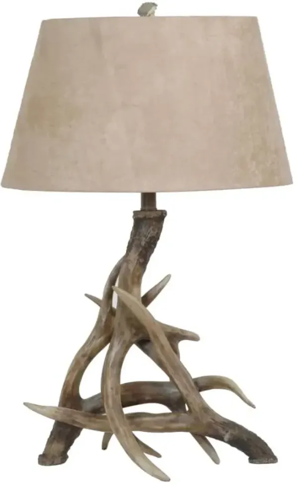 Crestview Collection Deer Shed Resin Weathered Antler Table Lamp