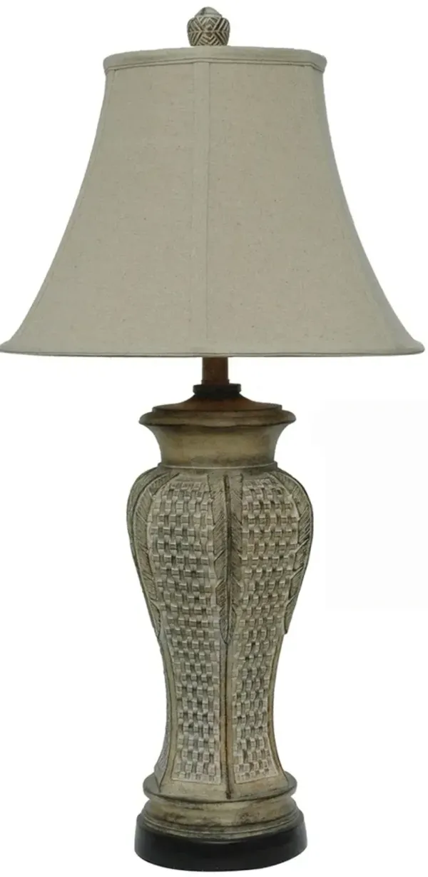 Crestview Collection Cypress Black/Green/Pickled Pine Table Lamp