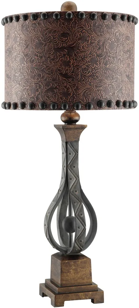 Crestview Collection Rambler Antique Iron Table Lamp