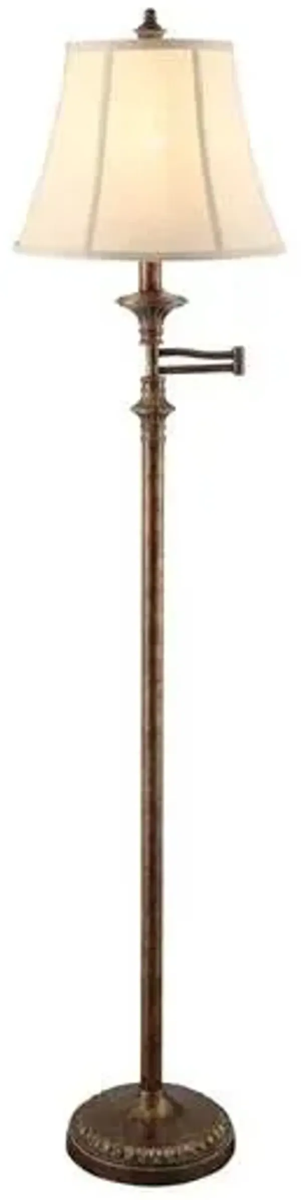 Crestview Collection Barton New Bronze Swing Arm Floor Lamp