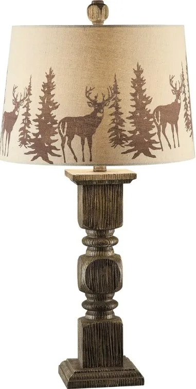 Crestview Collection Hunt Beige/Brown Table Lamp