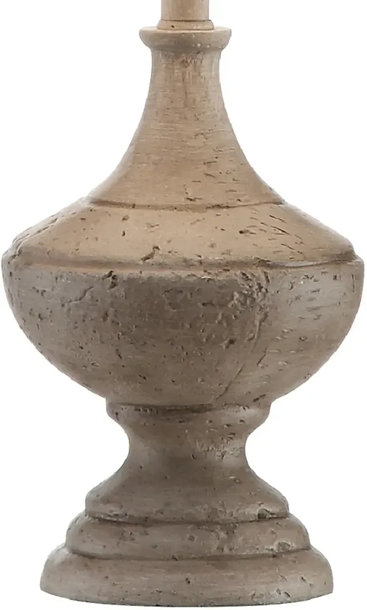 Crestview Collection Post Finials Antique White Table Lamp