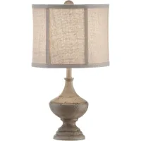 Crestview Collection Post Finials Antique White Table Lamp