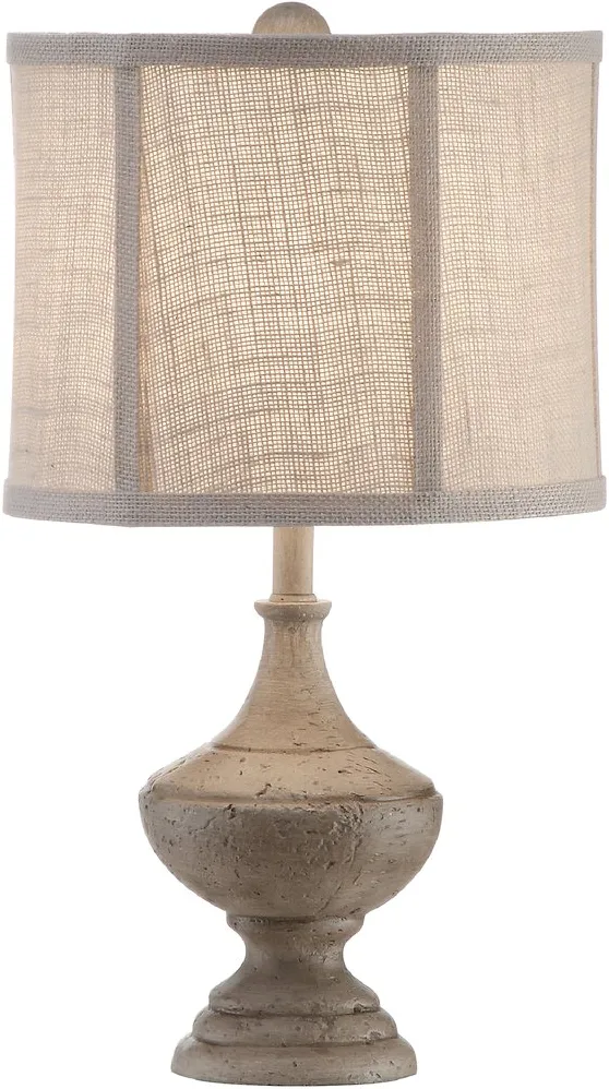 Crestview Collection Post Finials Antique White Table Lamp