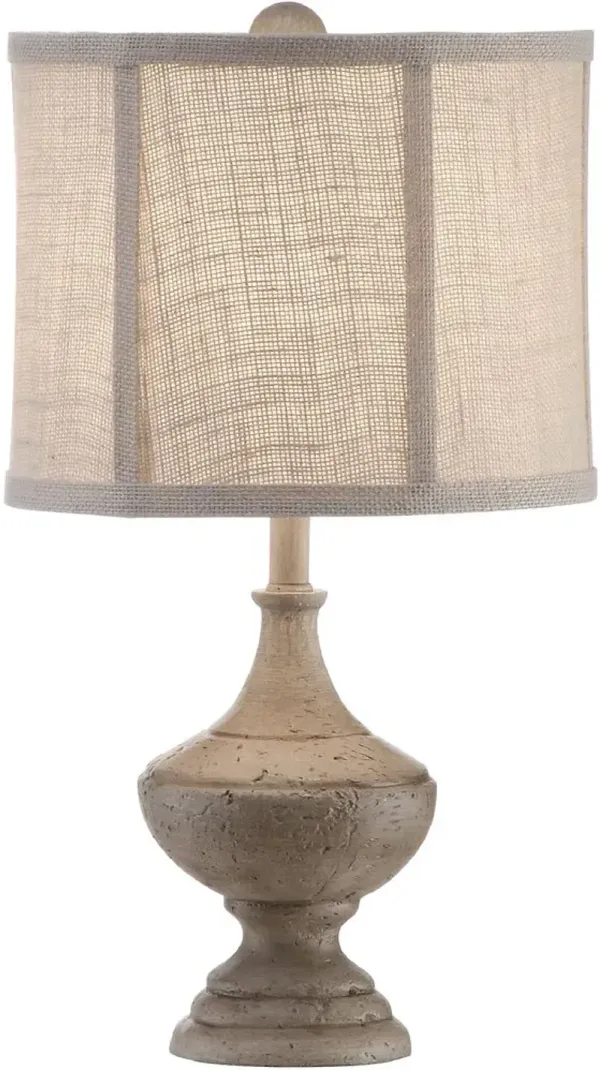Crestview Collection Post Finials Antique White Table Lamp