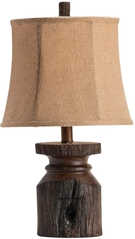 Crestview Collection Barn Dark Brown/Light Brown Accent Lamp