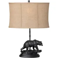 Crestview Collection Bear Trail Beige/Oil Rubbed Bronze Table Lamp