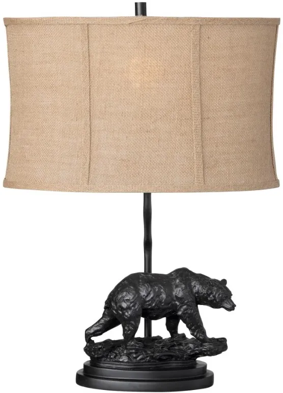 Crestview Collection Bear Trail Beige/Oil Rubbed Bronze Table Lamp