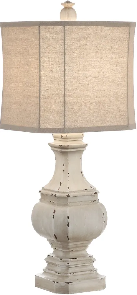 Crestview Collection Daryl Antique White Table Lamp