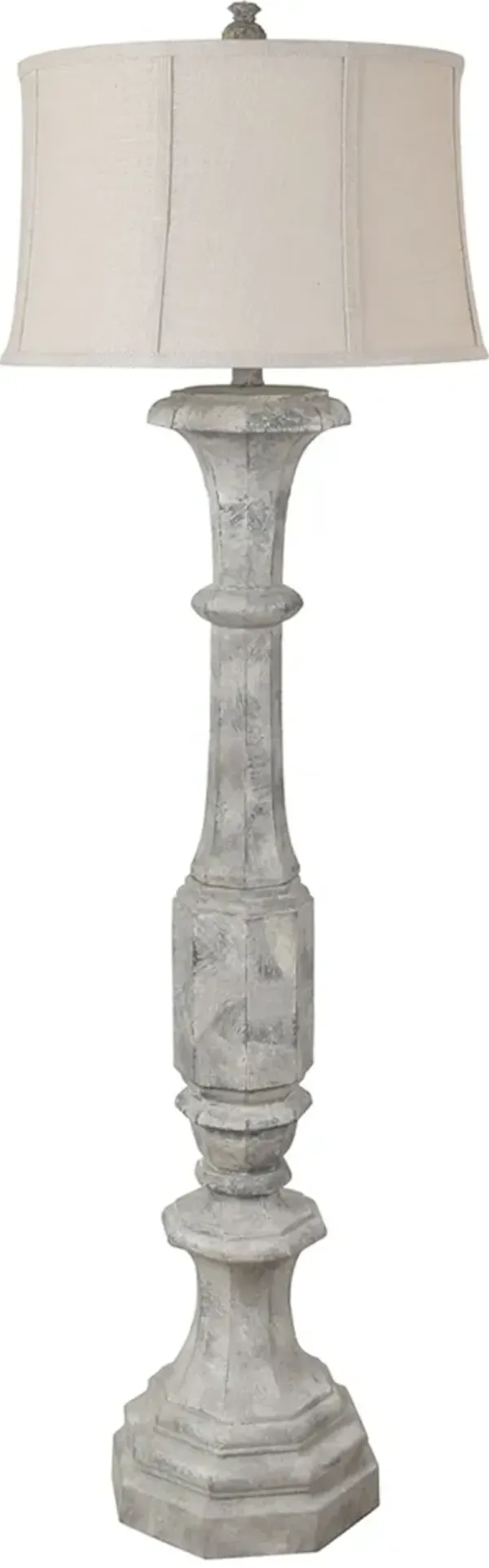 Crestview Collection Fenton Beige/Off-White Floor Lamp