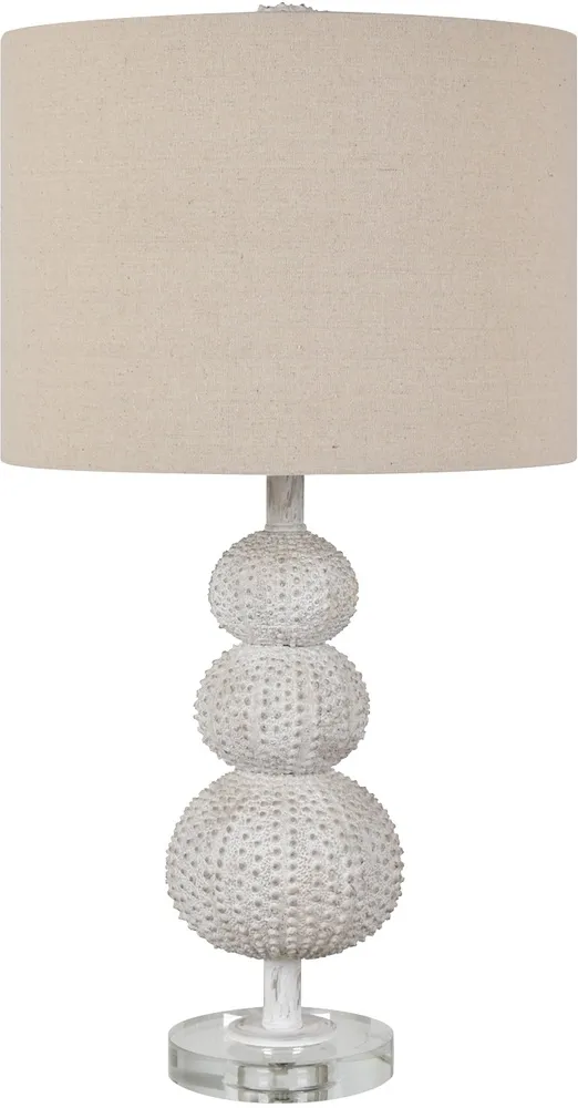 Crestview Collection Sea Urchin White Washed Table Lamp