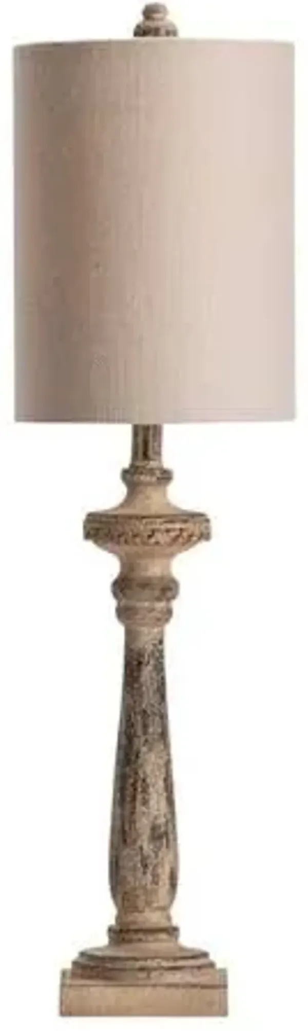 Crestview Collection Park Antique White Table Lamp