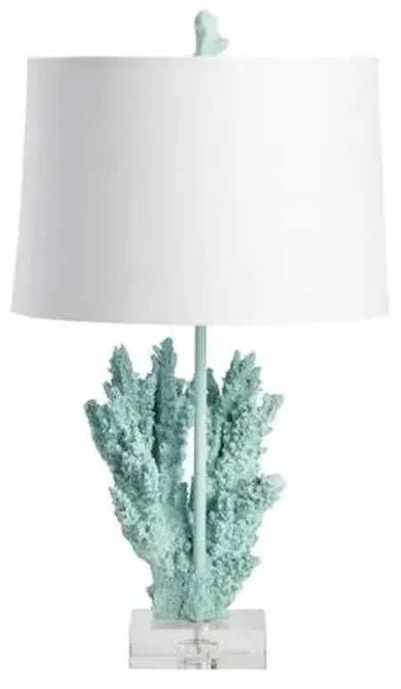 Crestview Collection Coral Sea Blue Table Lamp