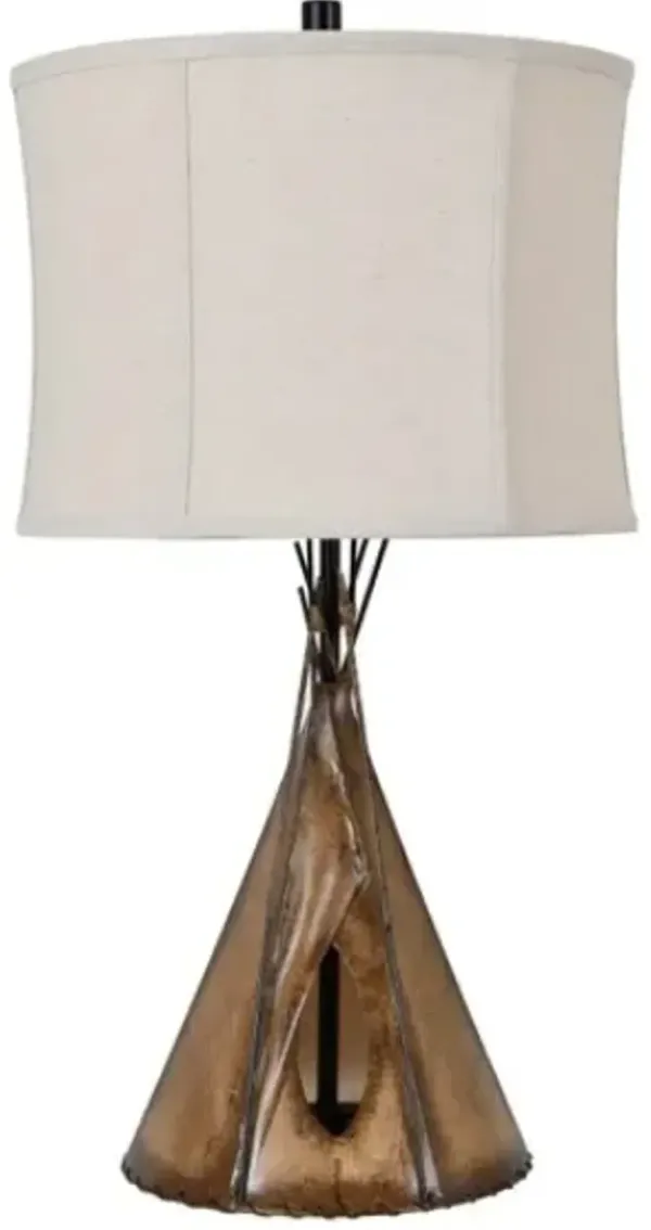 Crestview Collection Teepee Brown Table Lamp