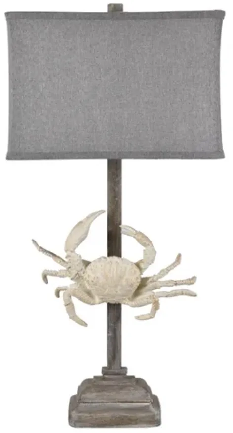 Crestview Collection Crab Gray/Off-White Table Lamp