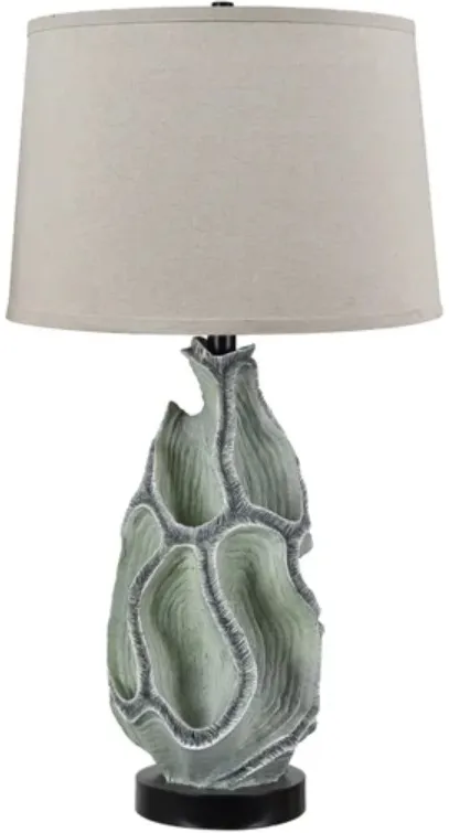 Crestview Collection Coral Reef Gray/Off-White Table Lamp