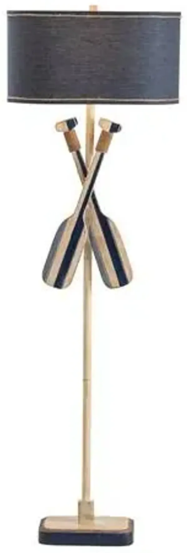 Crestview Collection Boat Oar Nautical Blue Floor Lamp