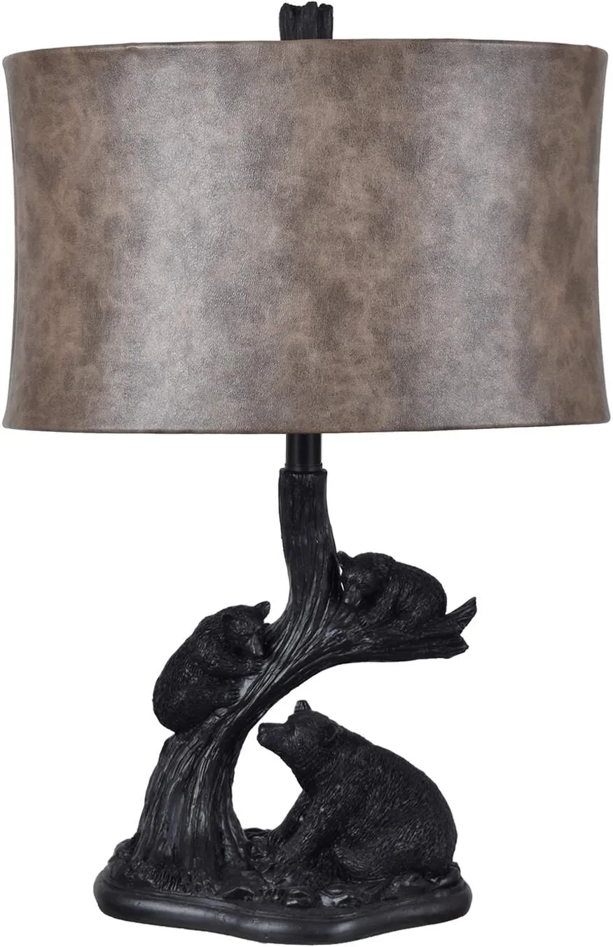 Crestview Collection Bear Family Black Table Lamp