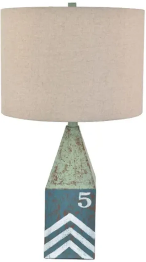Crestview Collection Coastal Float Blue/Green/Off-White Table Lamp