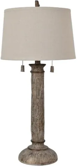 Crestview Collection Cotton Wood Gray Table Lamp