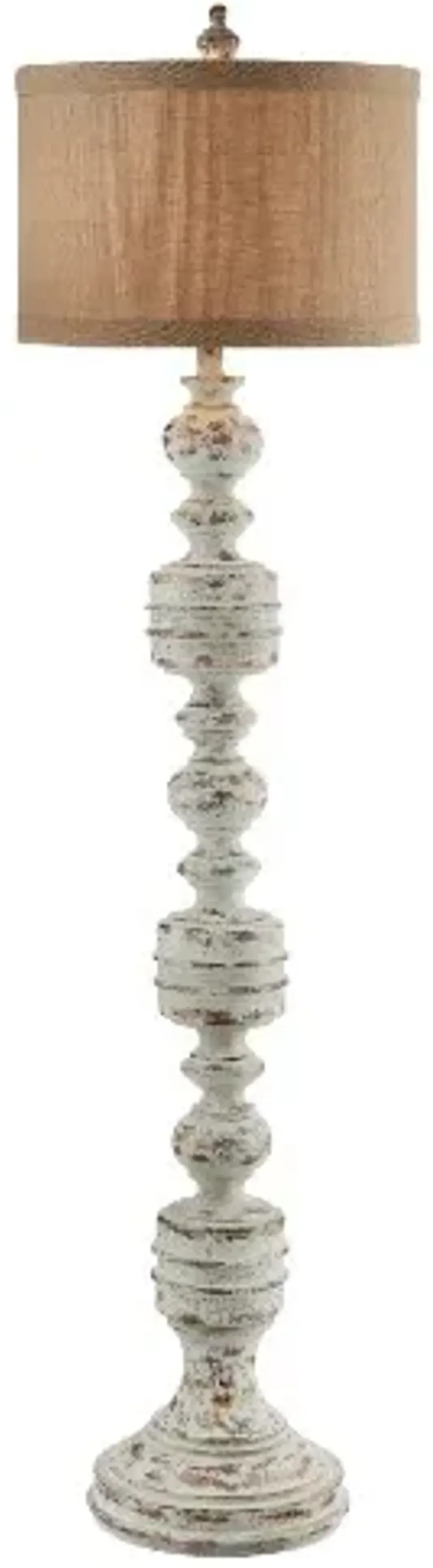 Crestview Collection Brunello Brown/Off-White Floor Lamp