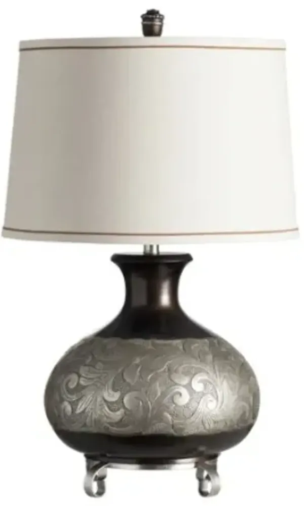 Crestview Collection Silver Canyon Antique Silver Table Lamp
