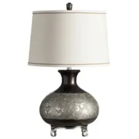 Crestview Collection Silver Canyon Antique Silver Table Lamp