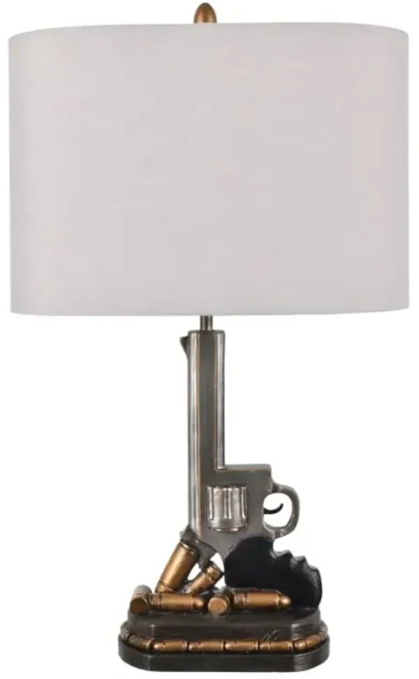 Crestview Collection Quick Draw Brass/Bronze/Natural Table Lamp