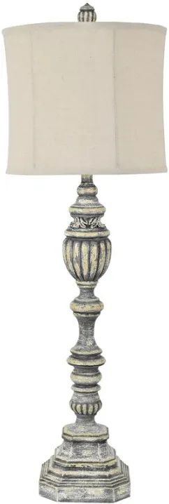 Crestview Collection Blakely Grey Wash/Oatmeal Table Lamp