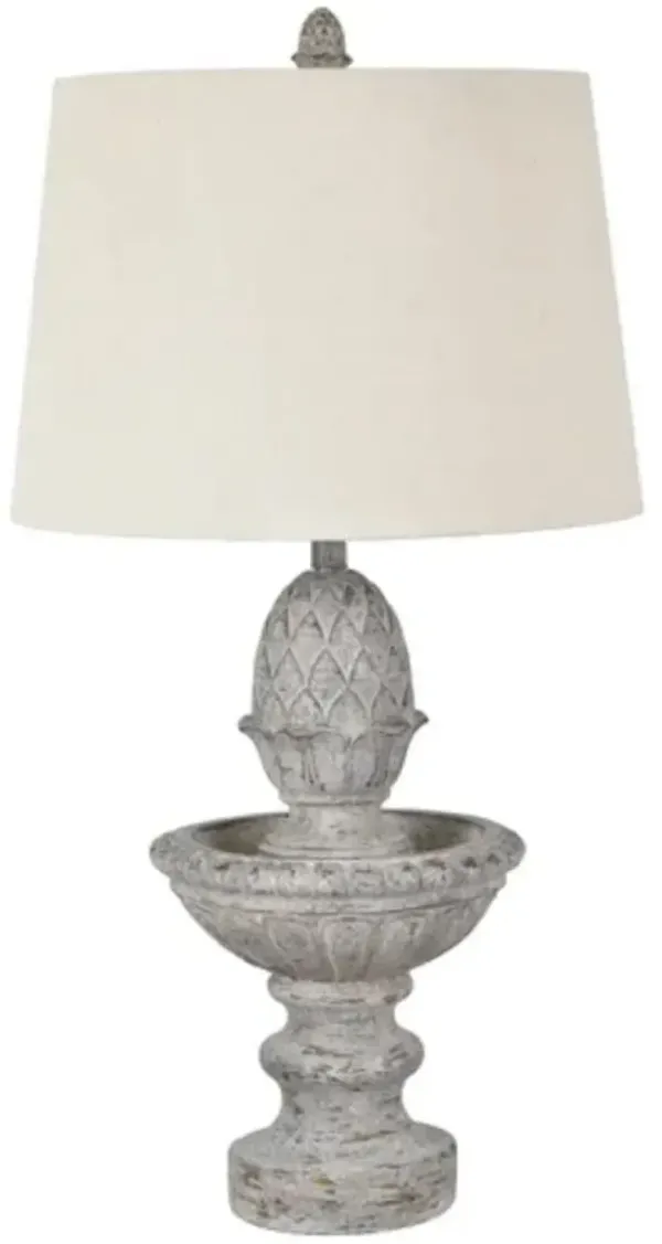 Crestview Collection Charlotte Grey Stone/Off-White Table Lamp