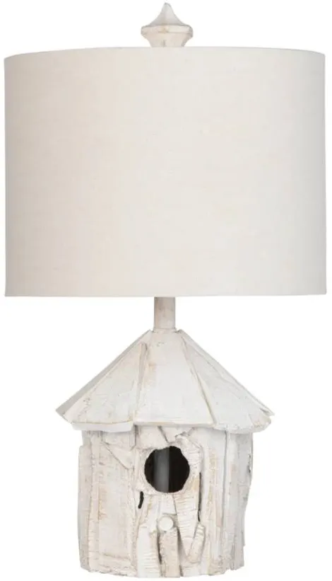 Crestview Collection Birdhouse White Table Lamp