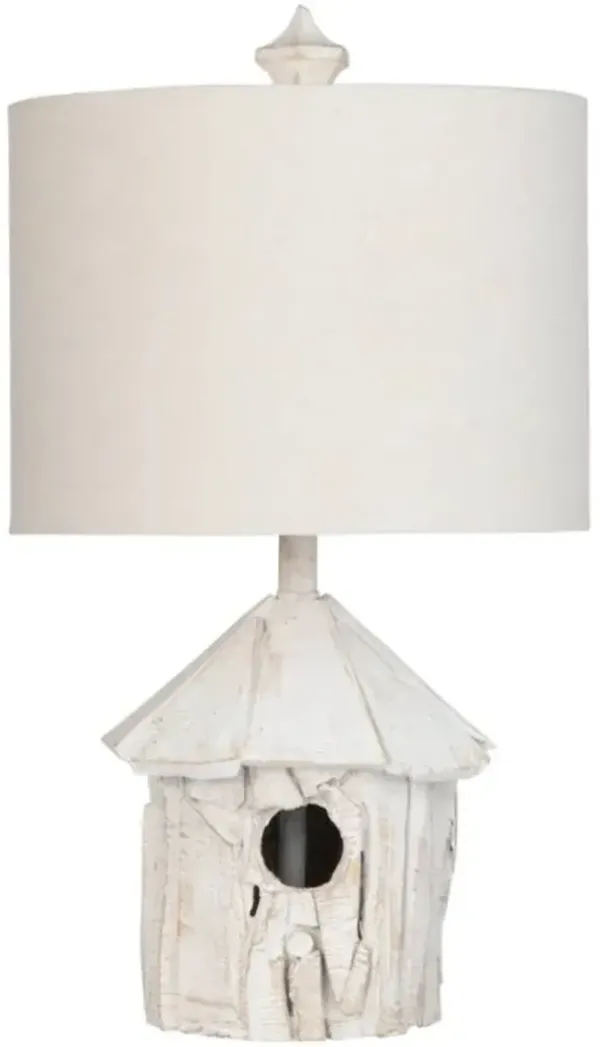 Crestview Collection Birdhouse White Table Lamp