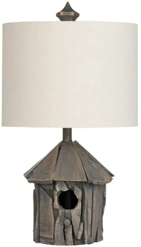 Crestview Collection Birdhouse Gray Table Lamp