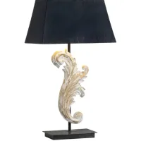 Crestview Collection Paxton Beige/Black Table Lamp