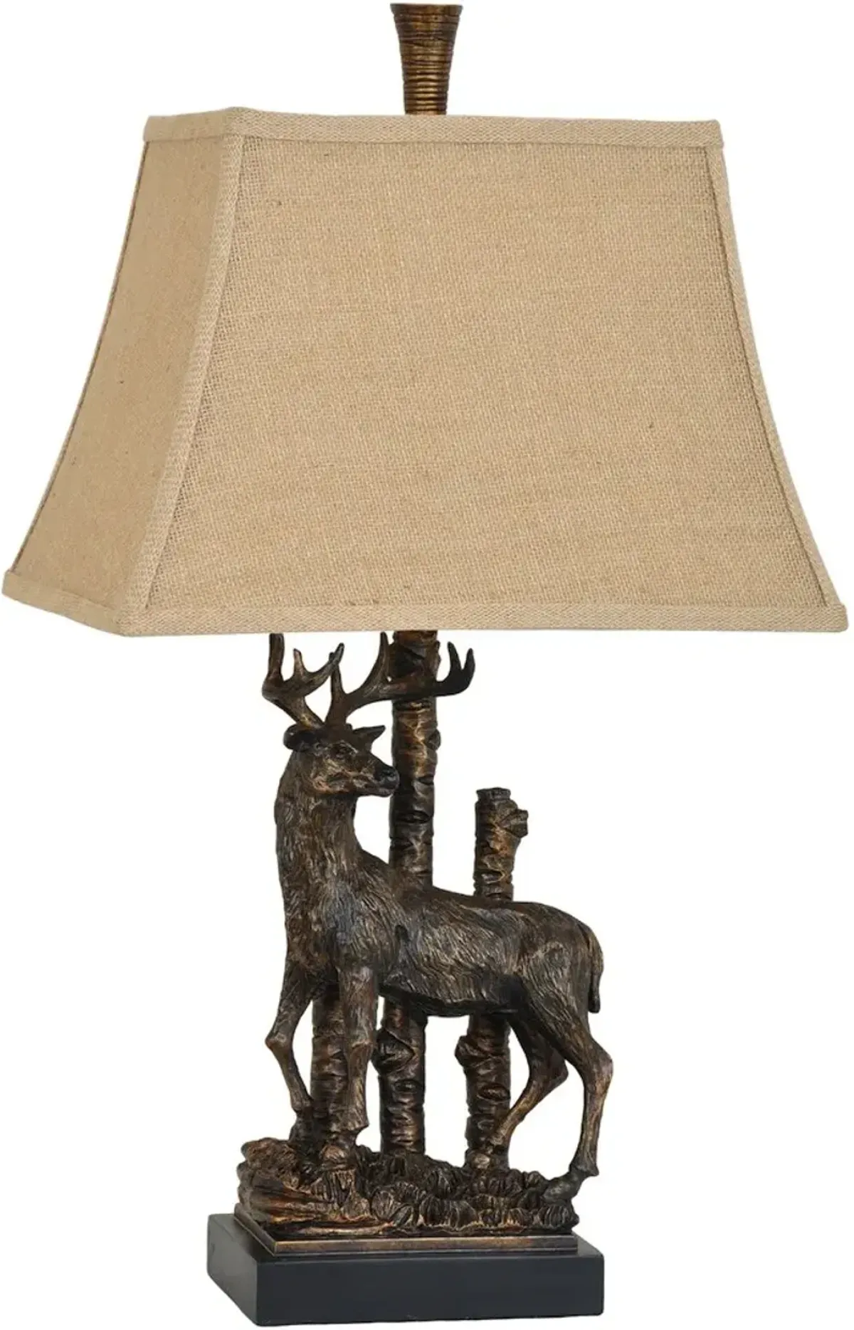 Crestview Collection Deer Resin Bronze Table Lamp